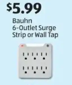 Aldi Bauhn 6-Outlet Surge Strip or Wall Tap offer