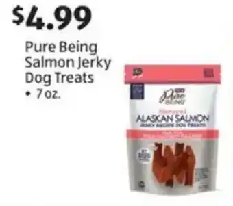 Aldi Pure Being Salmon Jerky Dog Treats offer