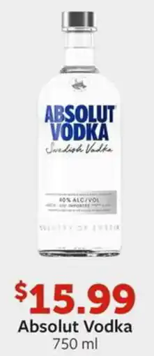 Fareway Absolut Vodka offer