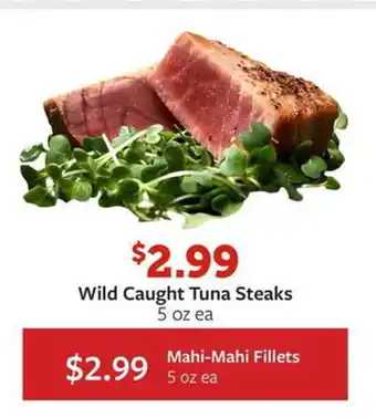 Fareway Wild Caught Tuna Steaks offer