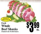 Baja Ranch Fresh Whole Beef Shanks offer