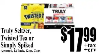 Baja Ranch Truly Seltzer and Twisted Tea or Simply Spiked offer