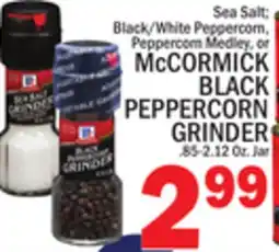 C Town McCORMICK BLACK PEPPERCORN GRINDER offer