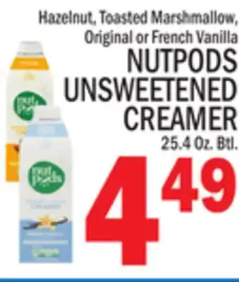 C Town NUTPODS UNSWEETENED CREAMER offer