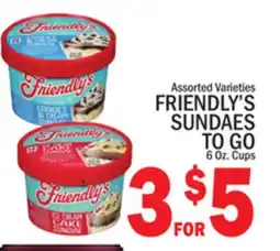 C Town FRIENDLY'S SUNDAES TO GO offer