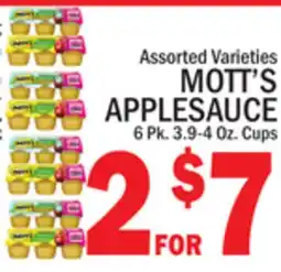 C Town MOTT'S APPLESAUCE offer