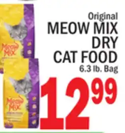 C Town MEOW MIX DRY CAT FOOD offer