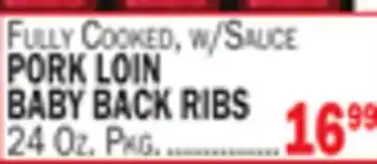 C Town PORK LOIN BABY BACK RIBS offer