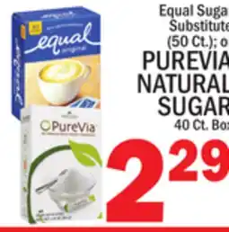 C Town PUREVIA NATURAL SUGAR 40 Ct. Box offer