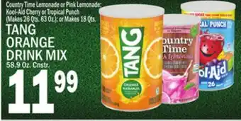 C Town TANG ORANGE DRINK MIX 58.9 Oz. Cnstr offer