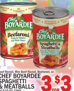 C Town CHEF BOYARDEE SPAGHETTI & MEATBALLS, 14.5-15 OZ CANS offer