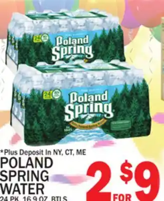 C Town POLAND SPRING WATER offer