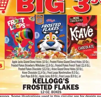 C Town KELLOGG'S FROSTED FLAKES 12 OZ. BOXES offer