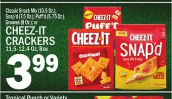 C Town CHEEZ-IT CRACKERS 11.5-12.4 Oz. Box offer