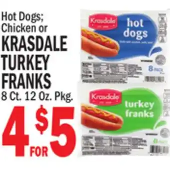 Bravo Supermarkets KRASDALE TURKEY FRANKS offer