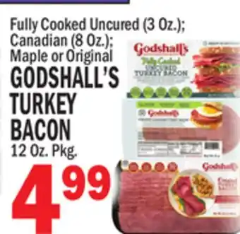 Bravo Supermarkets GODSHALL'S TURKEY TURKEY BACON 12 Oz. Pkg offer