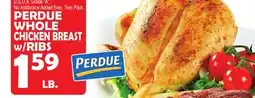 Bravo Supermarkets PERDUE WHOLE CHICKEN BREST W/RIBS offer