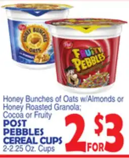 Bravo Supermarkets POST PEBBLES CEREAL CUPS offer