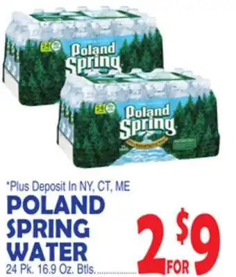 Bravo Supermarkets POLAND SPRING WATER offer