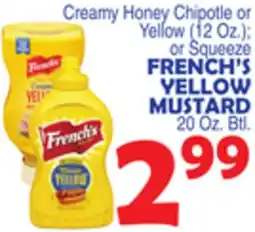 Bravo Supermarkets FRENCH'S YELLOW MUSTARD 20 Oz. Btl offer