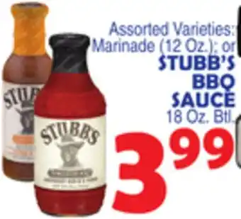 Bravo Supermarkets STUBB'S BBQ SAUCE offer