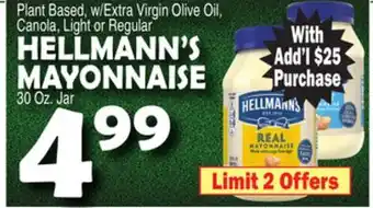 Bravo Supermarkets HELLMANN'S MAYONNAISE offer