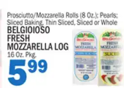 Bravo Supermarkets BELGIOIOSO FRESH MOZZARELLA LOG 16 Oz. Pkg offer