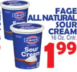 Bravo Supermarkets FAGE ALL NATURAL SOUR CREAM offer