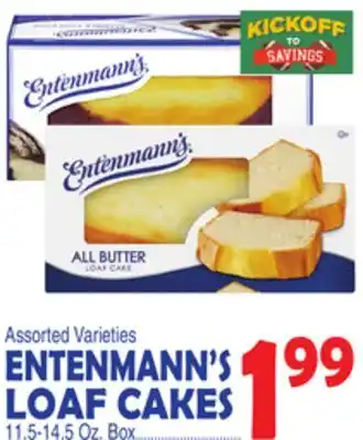 Bravo Supermarkets ENTENMANN'S LOAF CAKES offer