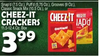 Bravo Supermarkets CHEEZ-IT CRACKERS 11.5-12.4 Oz. Box offer