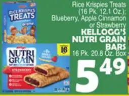 Bravo Supermarkets KELLOGG'S NUTRI GRAIN BARS 16 Pk. Oz. Box offer