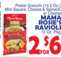 Bravo Supermarkets MAMA ROSIE'S RAVIOLI 12 Oz. Pkg offer