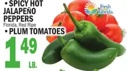 Bravo Supermarkets SPICY HOT JALAPE PEPPERS, PLUM TOMATOES offer