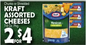 Bravo Supermarkets KRAFT ASSORTED CHEESES offer