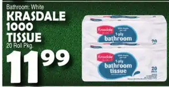 Bravo Supermarkets KRASDALE 1000 TISSUE offer