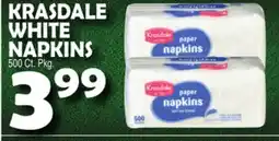 Bravo Supermarkets KRASDALE WHITE NAPKINS offer