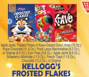 Bravo Supermarkets KELLOGG'S FROSTED FLAKES 12 Oz. Box offer