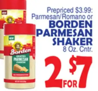 Bravo Supermarkets BORDEN PARMESAN SHAKER offer