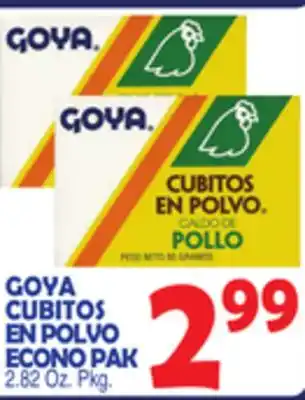 Bravo Supermarkets GOYA CUBITOS EN POLVO ECONO PAK offer