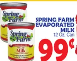 Bravo Supermarkets SPRING FARM EVAPORATED MILK offer