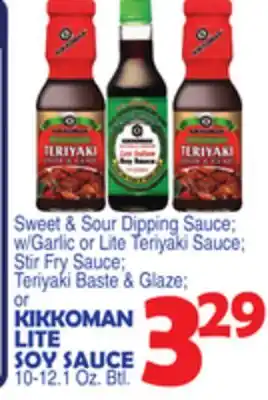 Bravo Supermarkets KIKKOMAN LITE SOY SAUCE offer