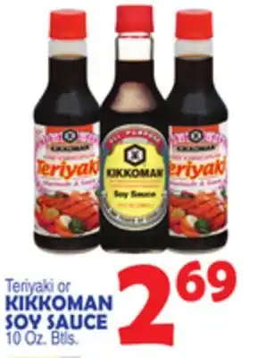 Bravo Supermarkets KIKKOMAN TERIYAKI OR SOY SAUCE offer