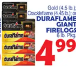 Bravo Supermarkets DURAFLAME GIANT FIRELOGS 6 lb. Pkg offer