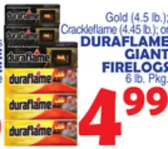 Bravo Supermarkets DURAFLAME GIANT FIRELOGS 6 lb. Pkg offer