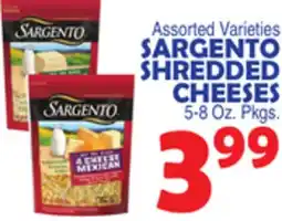 Bravo Supermarkets SARGENTO SHREDDED CHEESES offer