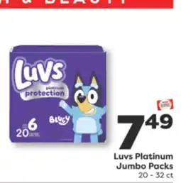 Weis Markets Luvs Platinum Jumbo Packs offer