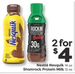 Weis Markets Nestlé Nesquik 14 oz Shamrock Protein Milk 12 oz offer