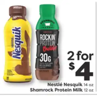 Weis Markets Nestlé Nesquik 14 oz Shamrock Protein Milk 12 oz offer