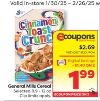 Weis Markets General Mills Cereal offer