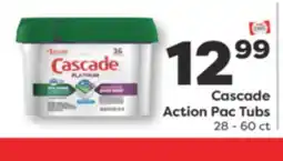 Weis Markets Cascade Action Pac Tubs offer